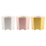 Maxbell Planter Pots Decorative with Drainage Hole for Living Room Nursery White