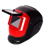 Maxbell Auto Dimming Welding Face Shield Welding Mask for Welding Sandblasting Black and Red
