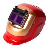 Maxbell Auto Dimming Welding Face Shield Welding Mask for Welding Sandblasting Red and Gold