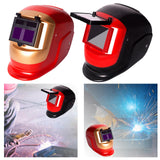 Maxbell Auto Dimming Welding Face Shield Welding Mask for Welding Sandblasting Red and Gold