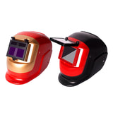 Maxbell Auto Dimming Welding Face Shield Welding Mask for Welding Sandblasting Red and Gold