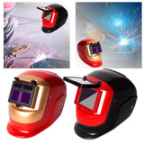 Maxbell Auto Dimming Welding Face Shield Welding Mask for Welding Sandblasting Red and Gold