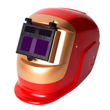 Maxbell Auto Dimming Welding Face Shield Welding Mask for Welding Sandblasting Red and Gold