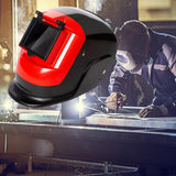 Maxbell Auto Welding Hood Heat Resistant Face Protector Welder Glasses for Welding Red