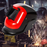 Maxbell Auto Welding Hood Heat Resistant Face Protector Welder Glasses for Welding Red