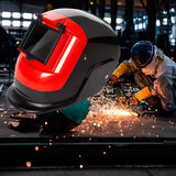 Maxbell Auto Welding Hood Heat Resistant Face Protector Welder Glasses for Welding Red