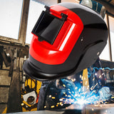 Maxbell Auto Welding Hood Heat Resistant Face Protector Welder Glasses for Welding Red