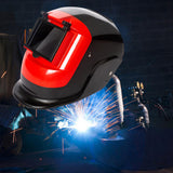 Maxbell Auto Welding Hood Heat Resistant Face Protector Welder Glasses for Welding Red