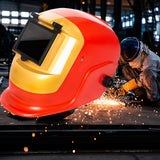 Maxbell Auto Welding Hood Heat Resistant Face Protector Welder Glasses for Welding Golden