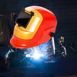 Maxbell Auto Welding Hood Heat Resistant Face Protector Welder Glasses for Welding Golden