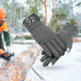 Maxbell Lightweight Winter Gloves Non Slip Gloves Flexible for Camping Hiking Biking Gray