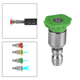 Maxbell Spray Nozzle Tips 4000 PSI Power Washer Attachments Tips for Driveway Car Green 25°