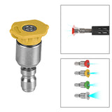 Maxbell Spray Nozzle Tips 4000 PSI Power Washer Attachments Tips for Driveway Car Yellow 15°
