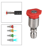 Maxbell Spray Nozzle Tips 4000 PSI Power Washer Attachments Tips for Driveway Car Red  0°