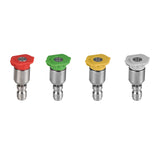 Maxbell Spray Nozzle Tips 4000 PSI Power Washer Attachments Tips for Driveway Car Red  0°