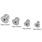 Maxbell 10Pcs Portable Center Dowel Pins Dowel Drill Points Pin for Woodworking 6mm