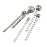 Maxbell 5Pcs Ball Head Diamond Coated Grinding Bits Round Ball Burs Grit Accessory