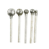 Maxbell 5Pcs Ball Head Diamond Coated Grinding Bits Round Ball Burs Grit Accessory