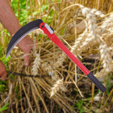 Maxbell Portable Folding Steel Hand Sickle Foldable for Gardening Lawn Farming Round Handle