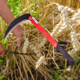 Maxbell Portable Folding Steel Hand Sickle Foldable for Gardening Lawn Farming Square Handle