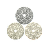 Maxbell 4 inch Diamond Wet Polishing Pads Granite Stone Terrazzo Felt Disc Wet/Dry green