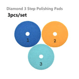 Maxbell 3Pcs Polishing Pads Marble Concrete Polishing Tool Grinding Sanding Disc