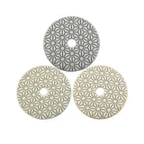 Maxbell 3Pcs Polishing Pads Marble Concrete Polishing Tool Grinding Sanding Disc