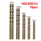 Maxbell 10 Pieces Twist Drill Bit Heat Resistance Twist Drill Bit for Metal Copper