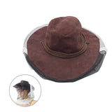 Maxbell Beekeeper Veil Hat Beekeeping Cowboy Hat for Outdoor Professional Beekeeper