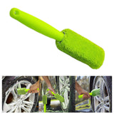 Maxbell Car Wheel Brush Wash Tool Reusable for Fenders Engines Door Plugs Green
