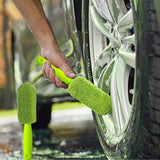 Maxbell Car Wheel Brush Wash Tool Reusable for Fenders Engines Door Plugs Green