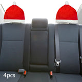 Maxbell 4x Creative Santa Hat Car Headrest Covers Car Interior Accessories Props