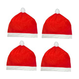 Maxbell 4x Creative Santa Hat Car Headrest Covers Car Interior Accessories Props