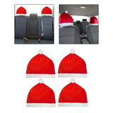 Maxbell 4x Creative Santa Hat Car Headrest Covers Car Interior Accessories Props