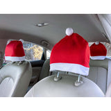 Maxbell 4x Creative Santa Hat Car Headrest Covers Car Interior Accessories Props