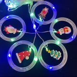 Maxbell Christmas String Lights Garden Fence Door Lawn Waterproof LED Fairy Lights Snowman