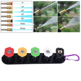 Maxbell Washer Pressure Washer Nozzle Tips Set Attachment for Watering Washing Fence 5Pcs and Stand