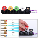 Maxbell Washer Pressure Washer Nozzle Tips Set Attachment for Watering Washing Fence 5Pcs and Stand