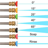 Maxbell Washer Pressure Washer Nozzle Tips Set Attachment for Watering Washing Fence 5Pcs and Stand