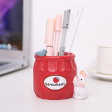 Maxbell Cute Flower Pot Flowerpot Art Decor Gift Animal Resin for Desktop Office Red