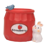 Maxbell Cute Flower Pot Flowerpot Art Decor Gift Animal Resin for Desktop Office Red