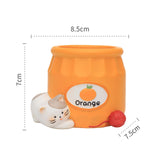Maxbell Cute Flower Pot Flowerpot Art Decor Gift Animal Resin for Desktop Office Orange