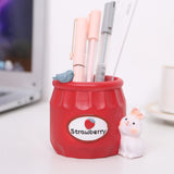 Maxbell Cute Flower Pot Flowerpot Art Decor Gift Animal Resin for Desktop Office Orange