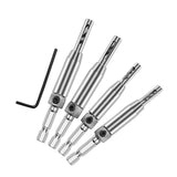 Maxbell 4 Pieces HSS Self Centering Drill Bit 1/4" Hex Shank for Door Cabinet Hinge