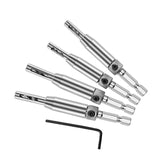 Maxbell 4 Pieces HSS Self Centering Drill Bit 1/4" Hex Shank for Door Cabinet Hinge