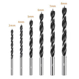 Maxbell 6x Brad Point Drill Bit Round Shank Countersink Drill Bits for Carpentry