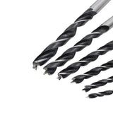 Maxbell 6x Brad Point Drill Bit Round Shank Countersink Drill Bits for Carpentry