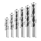 Maxbell 6x Brad Point Drill Bit Round Shank Countersink Drill Bits for Carpentry