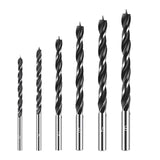 Maxbell 6x Brad Point Drill Bit Round Shank Countersink Drill Bits for Carpentry