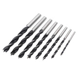 Maxbell 6x Brad Point Drill Bit Round Shank Countersink Drill Bits for Carpentry